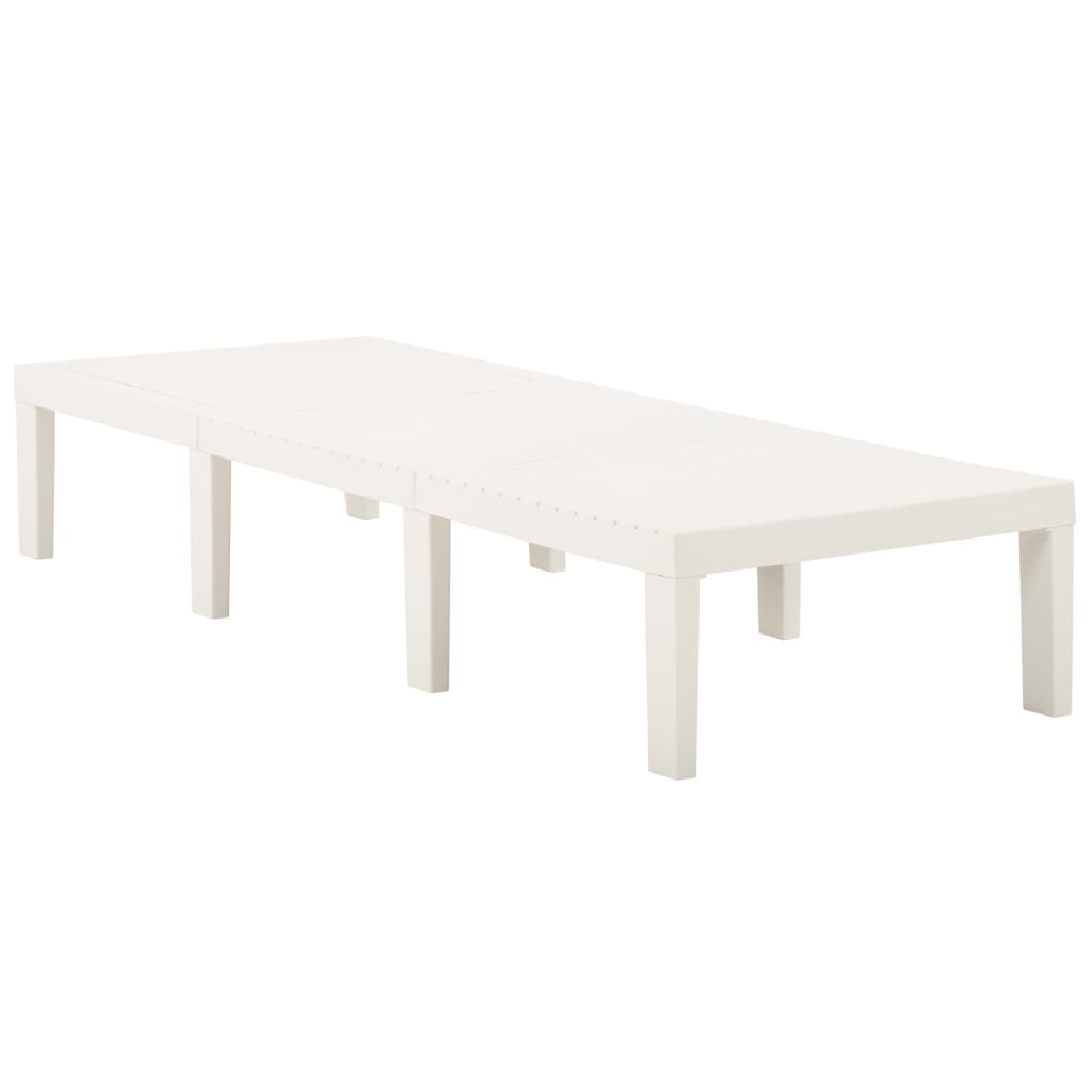 Espreguiçadeira plástico branco