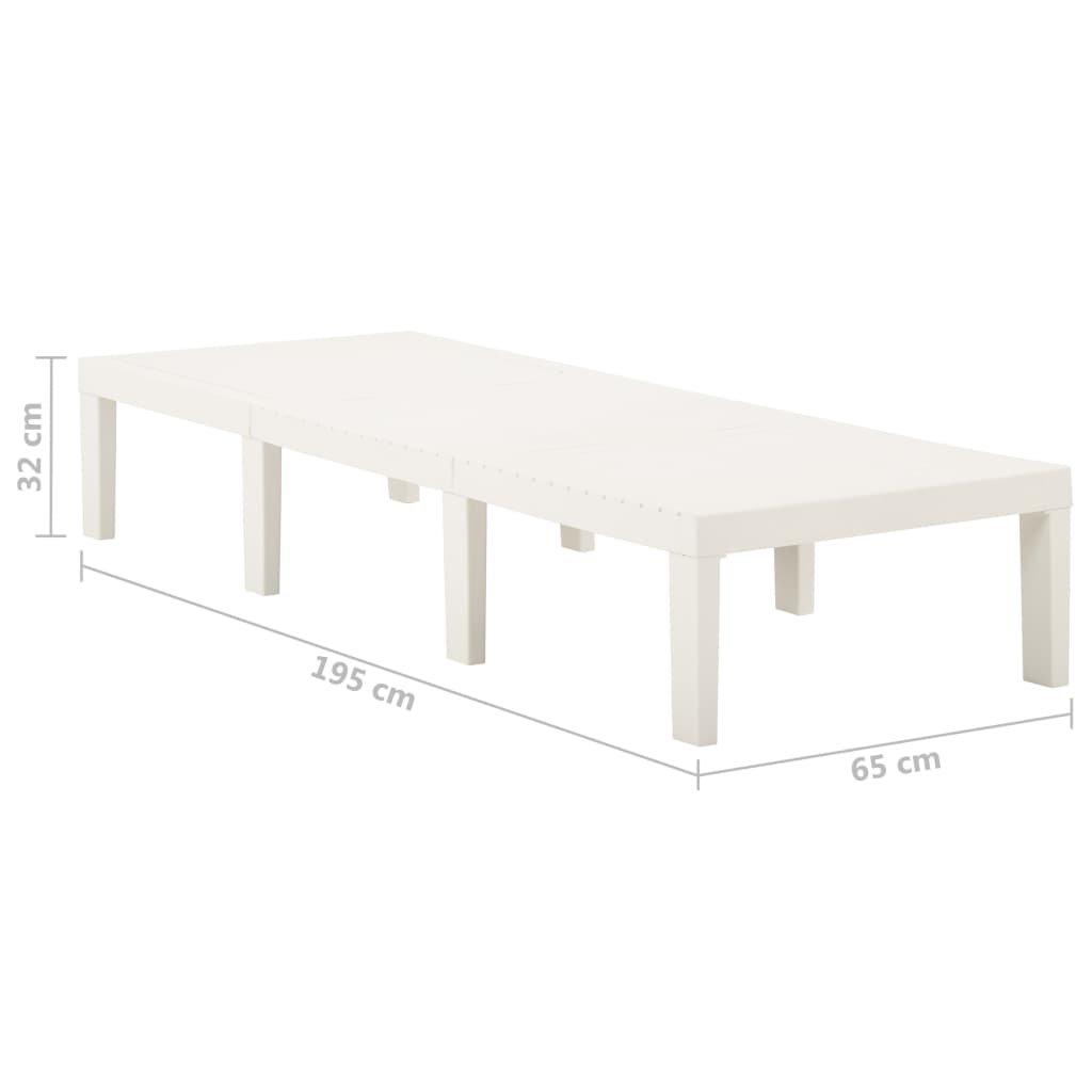 Espreguiçadeira plástico branco