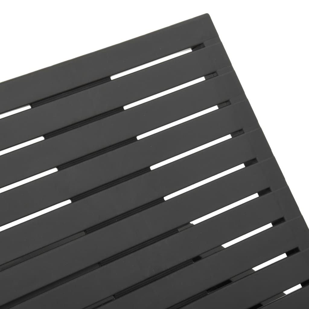 Anthracite plastic sun lounger