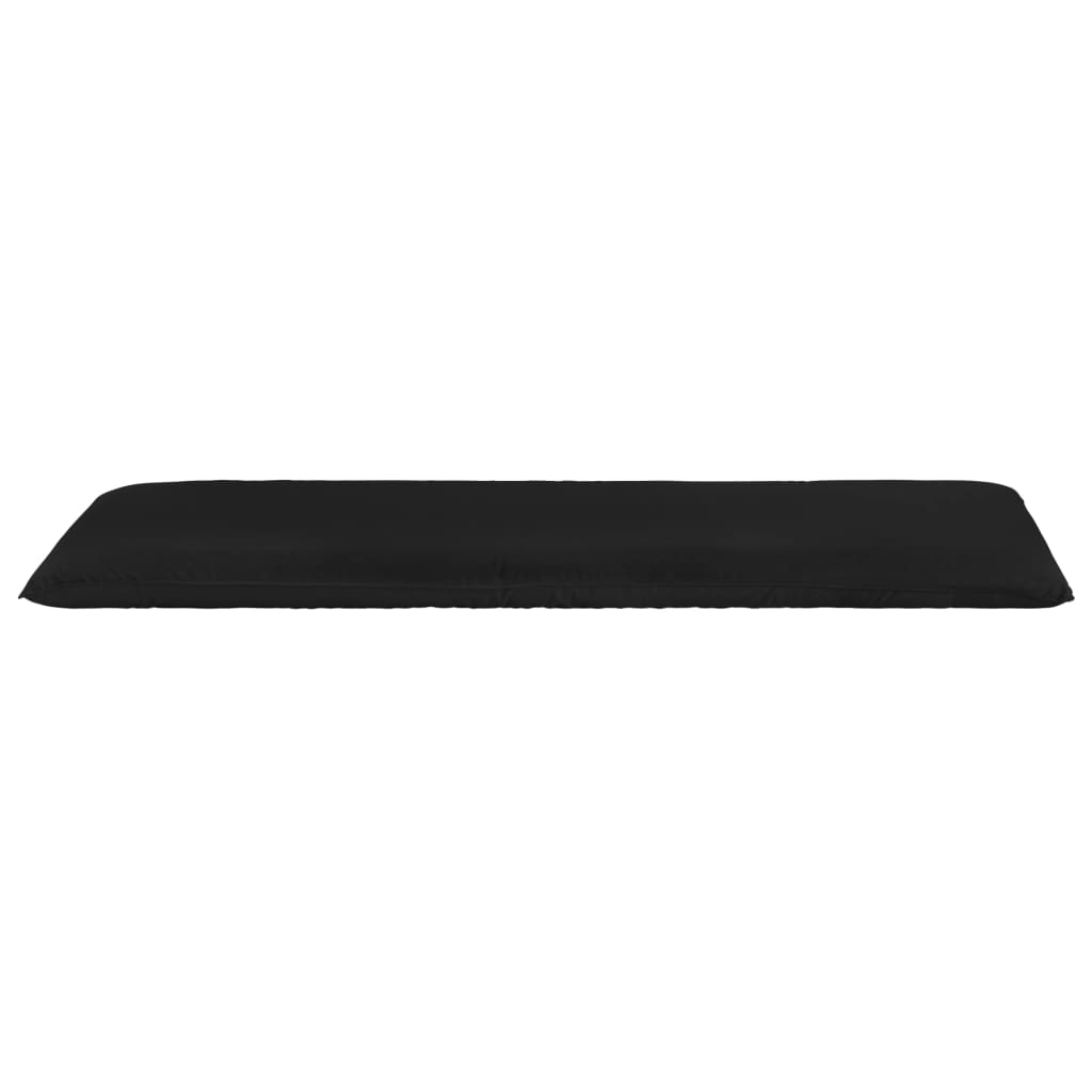 Folding sun lounger in black oxford fabric