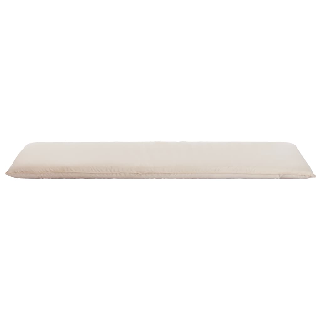 Folding sun lounger in cream white oxford fabric