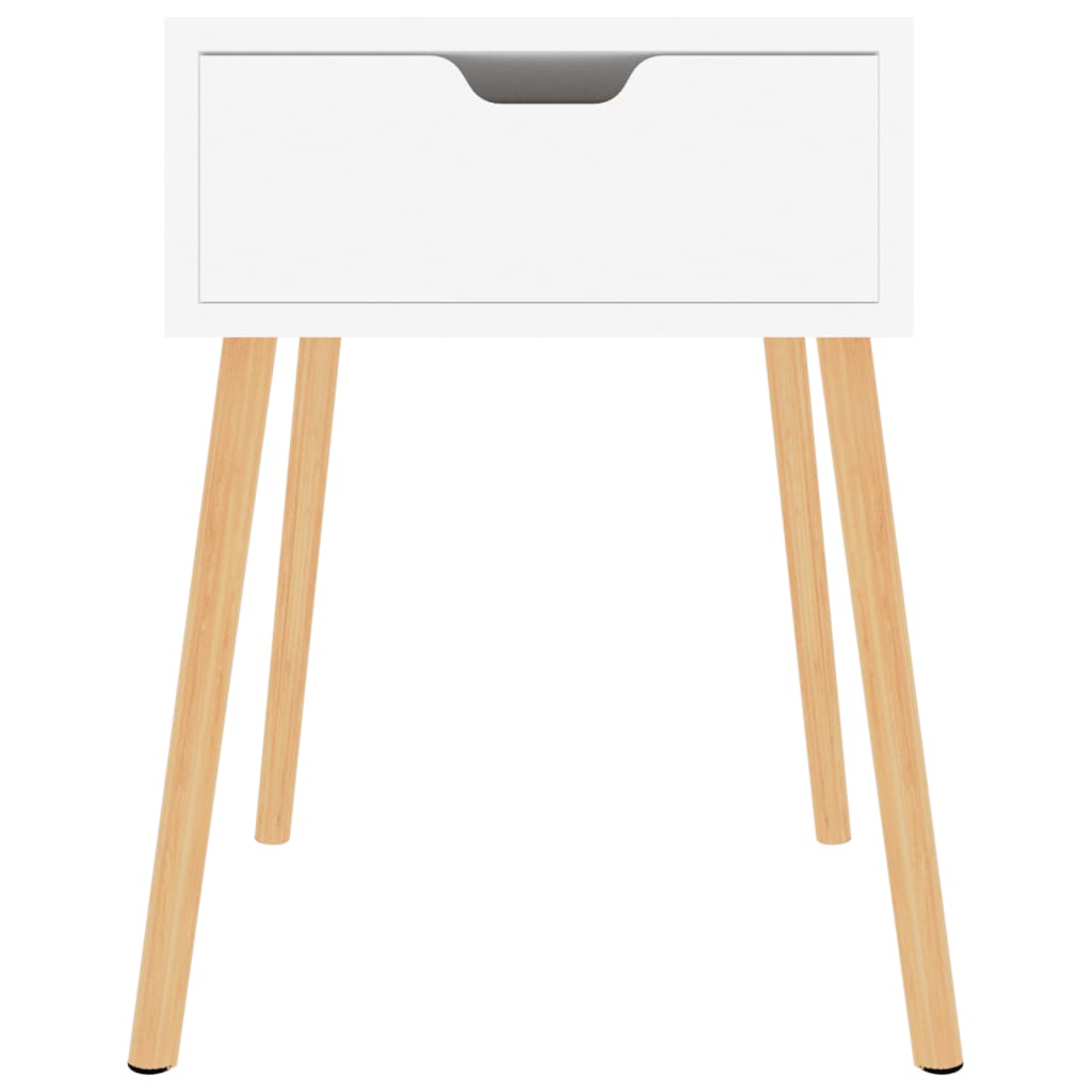 Mesas de cabeceira 2 pcs 40x40x56cm derivados de madeira branco