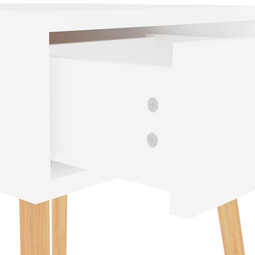 Mesas de cabeceira 2 pcs 40x40x56cm derivados de madeira branco