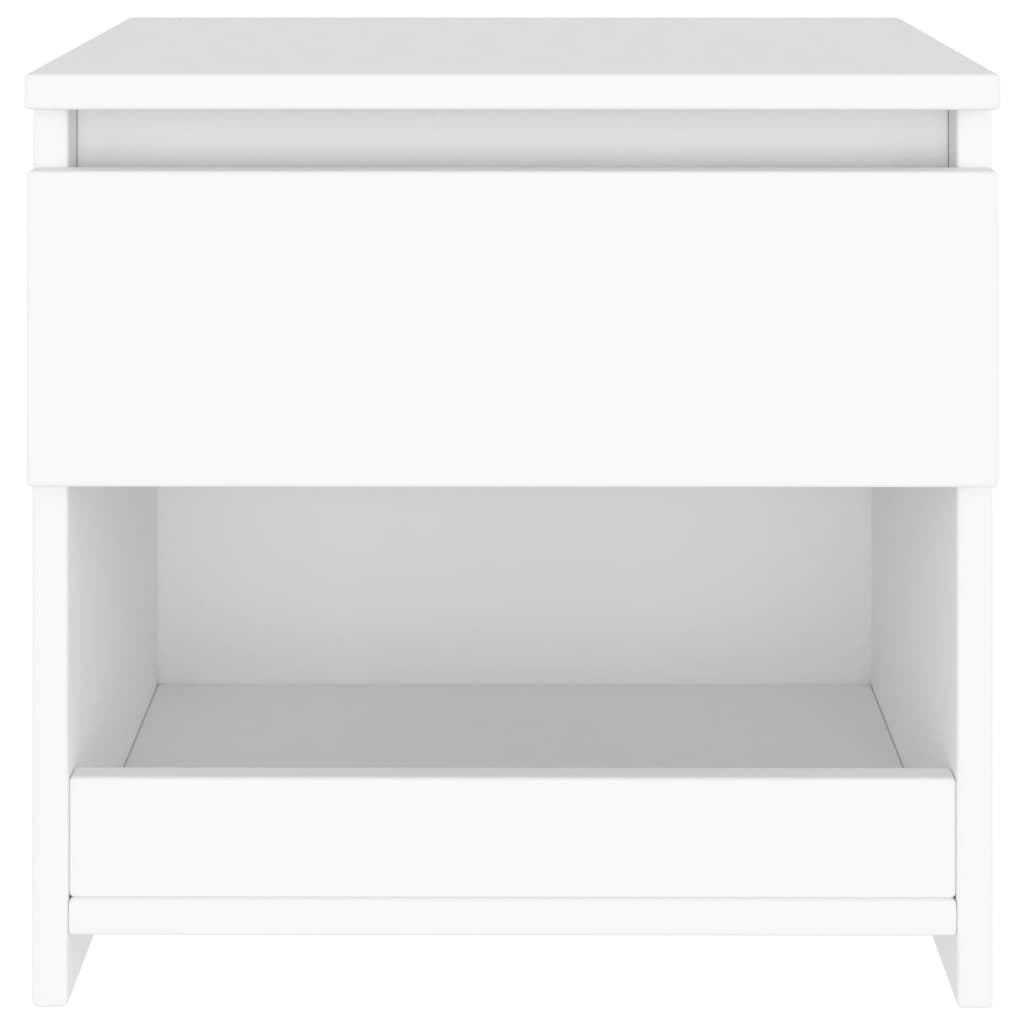 Bedside tables 2 pcs 40x30x39 cm wood derivatives white