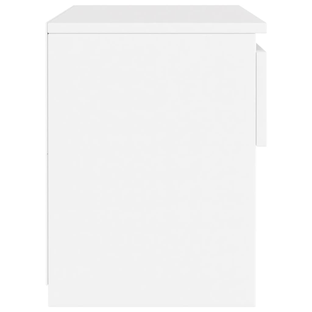 Bedside tables 2 pcs 40x30x39 cm wood derivatives white