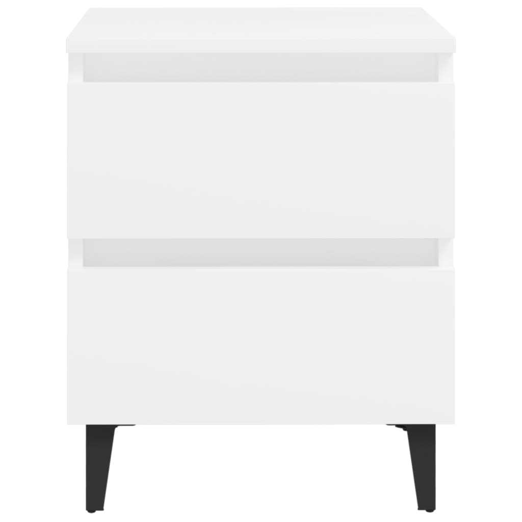 Bedside tables 2 pcs 40x35x50cm wood derivatives white