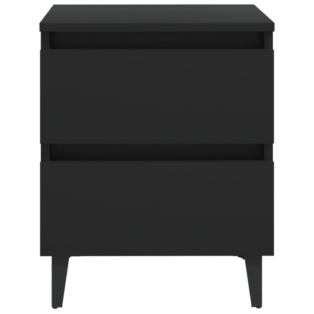 Bedside table 40x35x50 cm black wood derivatives