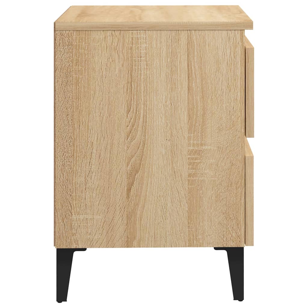Mesa de cabeceira derivados de madeira carvalho sonoma
