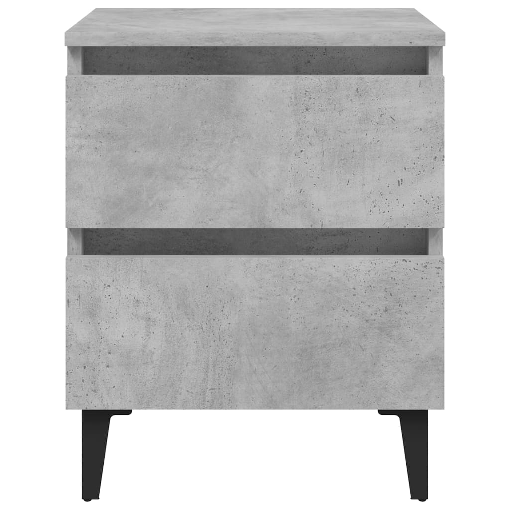 Mesa de cabeceira 40x35x50cm derivados de madeira cinza cimento
