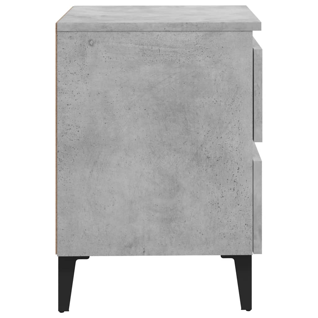 Mesa de cabeceira 40x35x50cm derivados de madeira cinza cimento