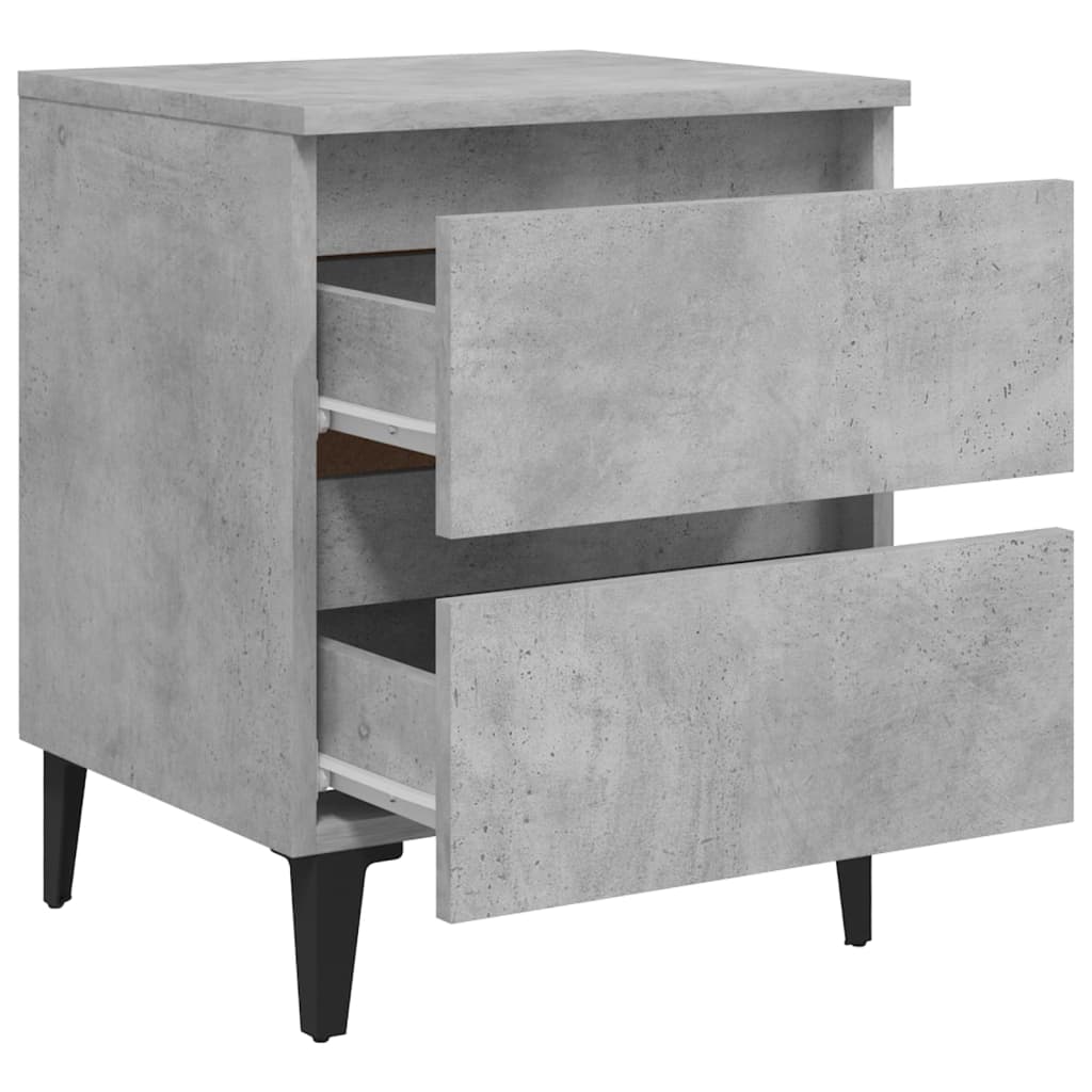 Mesa de cabeceira 40x35x50cm derivados de madeira cinza cimento