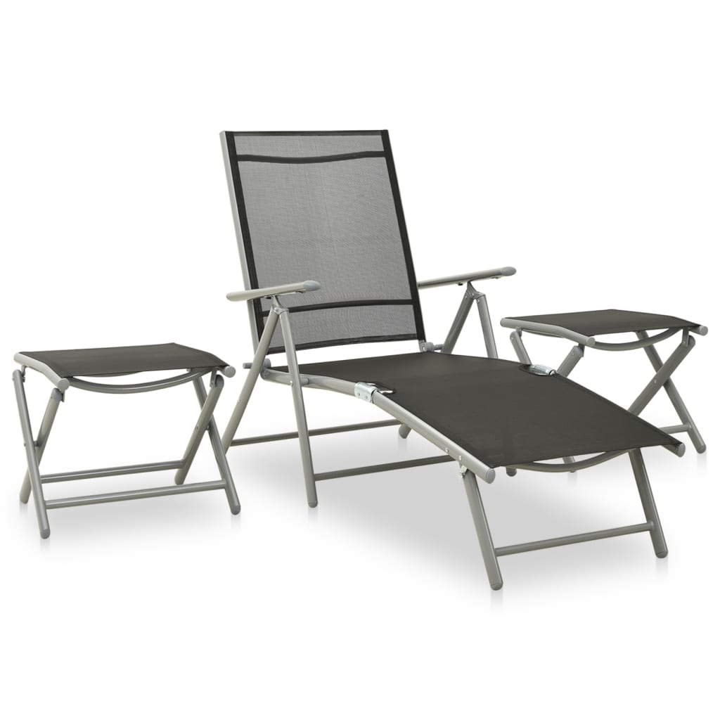 10 pcs conjunto de jantar para jardim preto e prateado