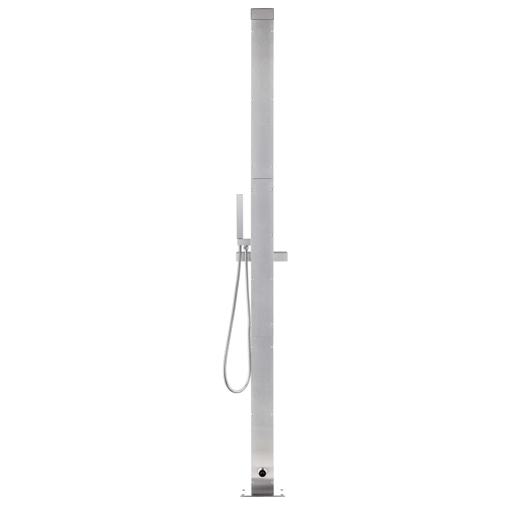 Chuveiro de jardim c/ base castanha 225 cm aço inoxidável