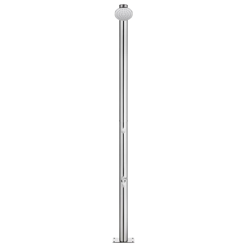 Chuveiro de jardim c/ base castanha 220 cm aço inoxidável