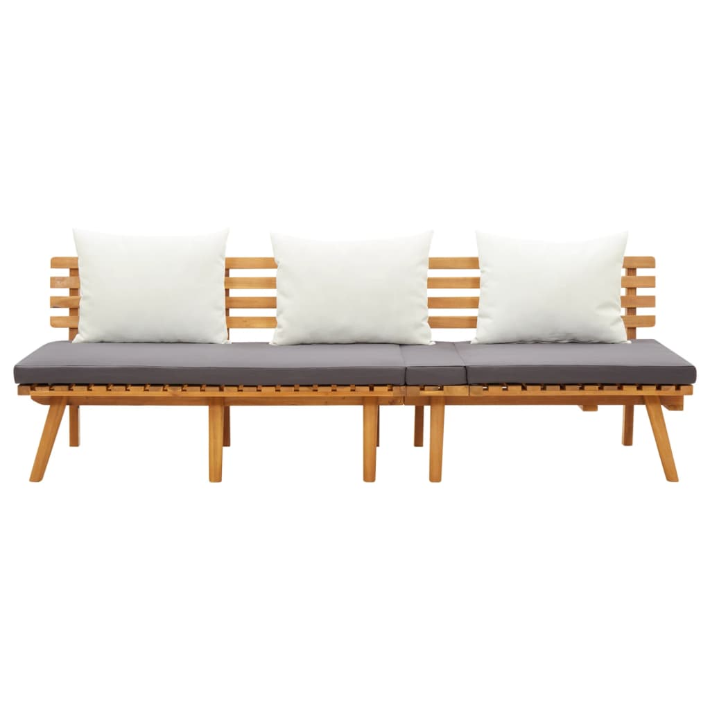 Banco de jardim 200x65 cm madeira de acácia maciça