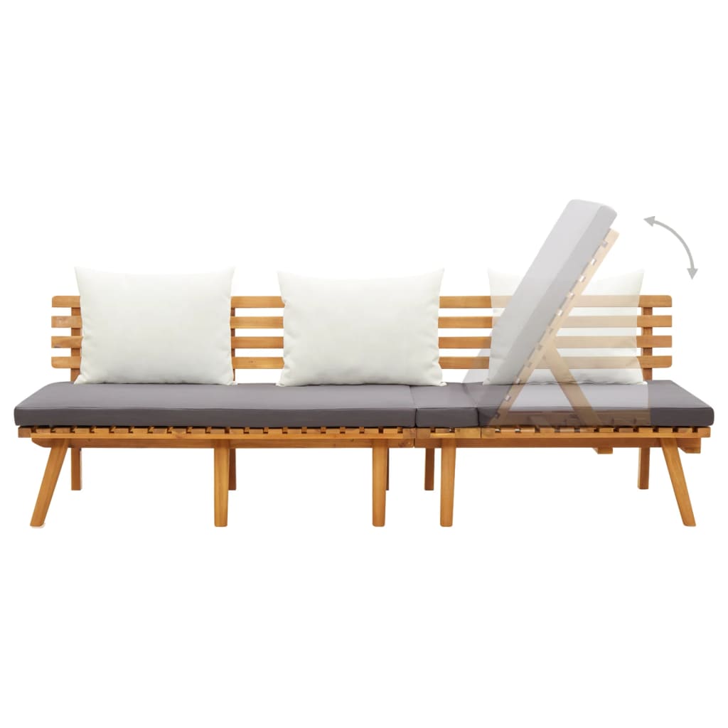 Banco de jardim 200x65 cm madeira de acácia maciça