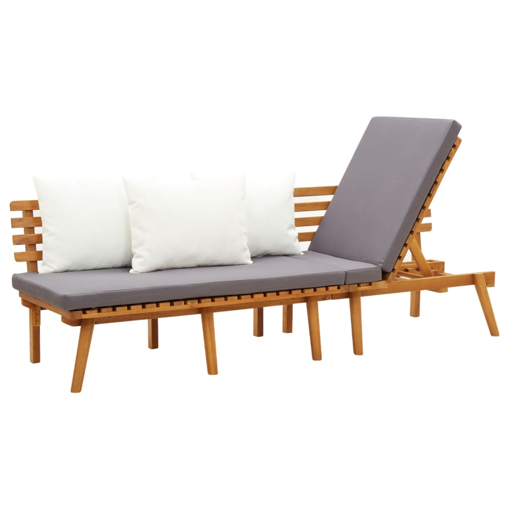 Banco de jardim 200x65 cm madeira de acácia maciça
