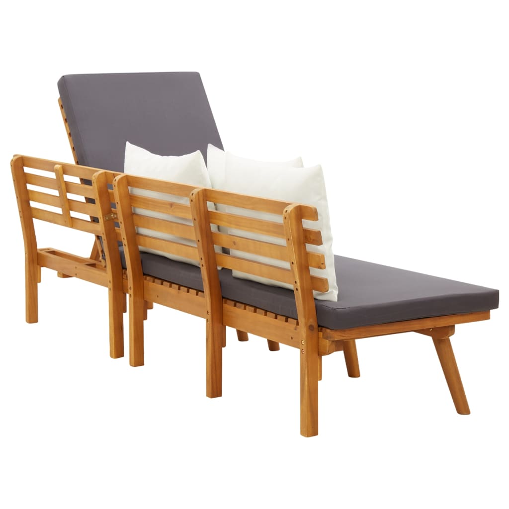 Banco de jardim 200x65 cm madeira de acácia maciça