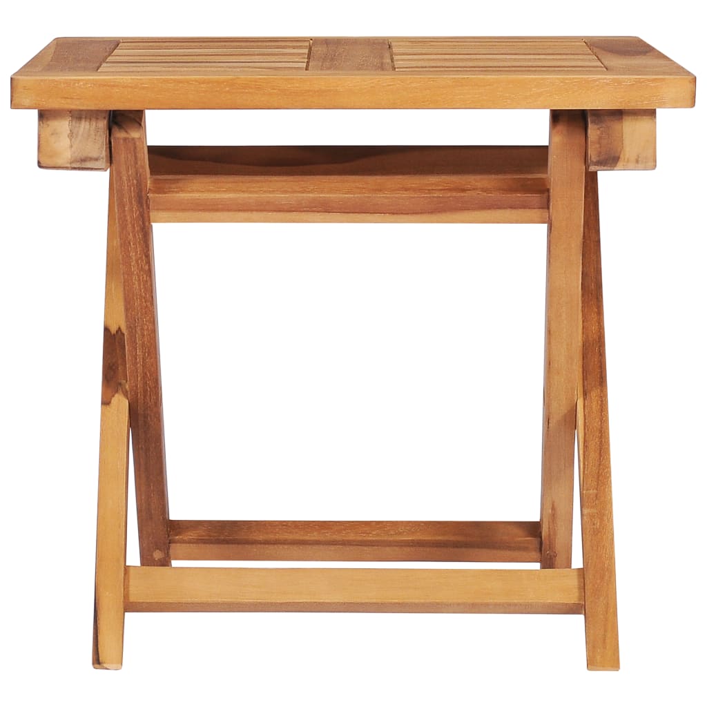 Espreguiçadeiras com mesa e almofadão 2 pcs teca maciça