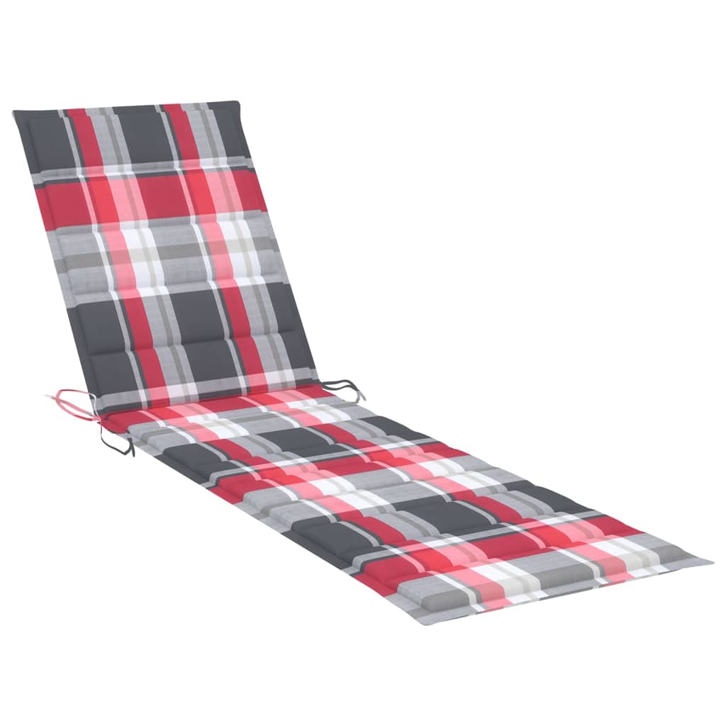 Espreguiçadeiras com mesa e almofadão 2 pcs teca maciça