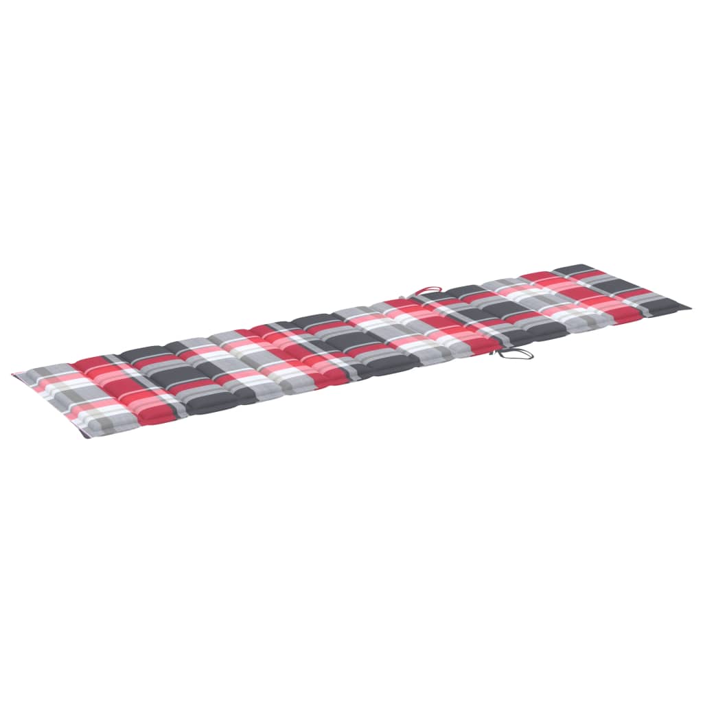 Espreguiçadeiras com mesa e almofadão 2 pcs teca maciça