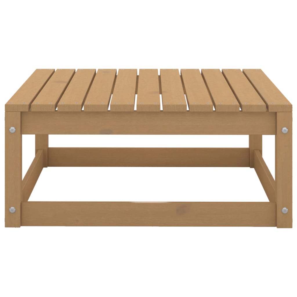 10 pcs conjunto lounge de jardim pinho sólido castanho mel