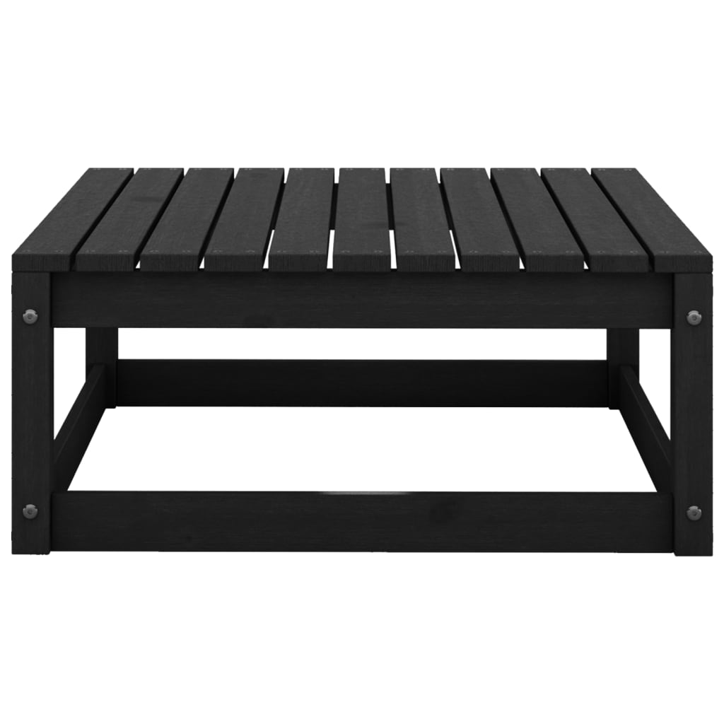 10 pcs conjunto lounge de jardim pinho maciço preto