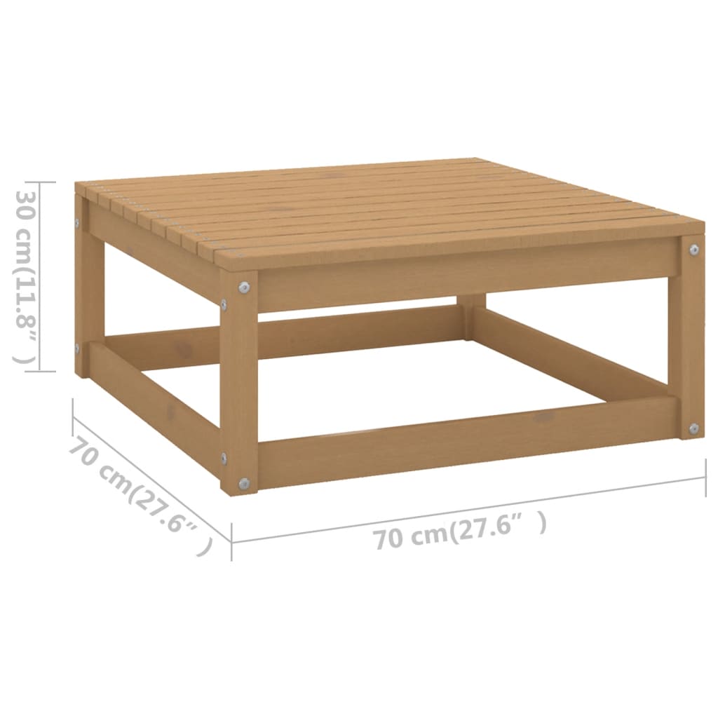 10 pcs conjunto lounge de jardim pinho maciço