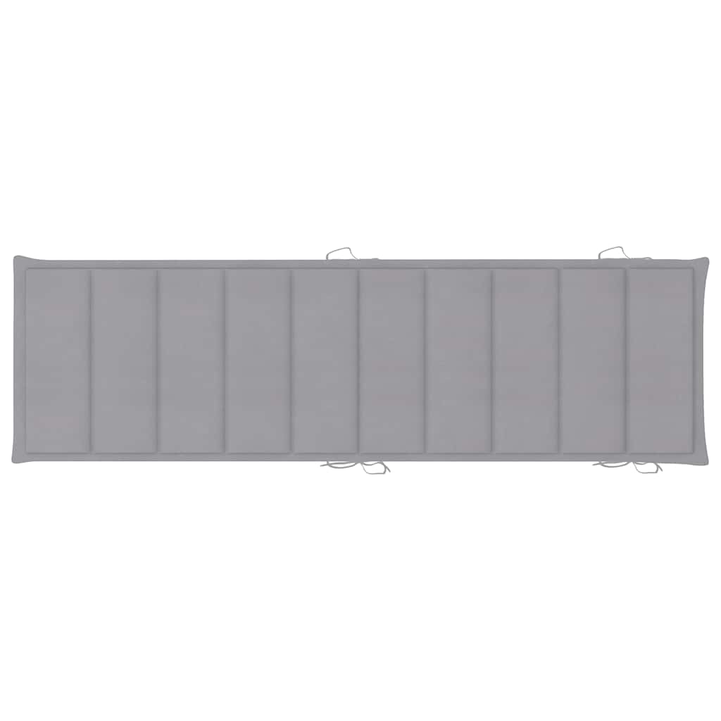 Espreguiçadeiras com mesa e almofadões 2 pcs acácia maciça