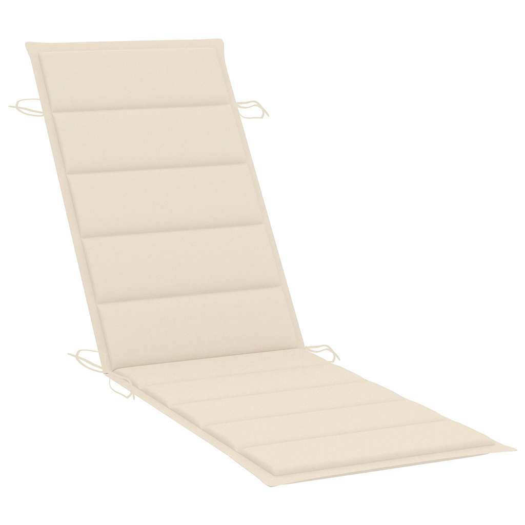 Sun loungers with table and cushions 2 pcs solid acacia