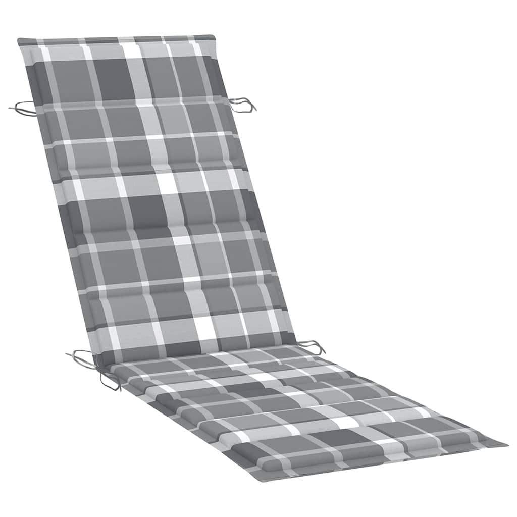 Espreguiçadeiras com mesa e almofadões 2 pcs acácia maciça