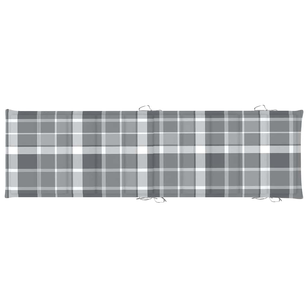 Espreguiçadeiras com mesa e almofadões 2 pcs acácia maciça