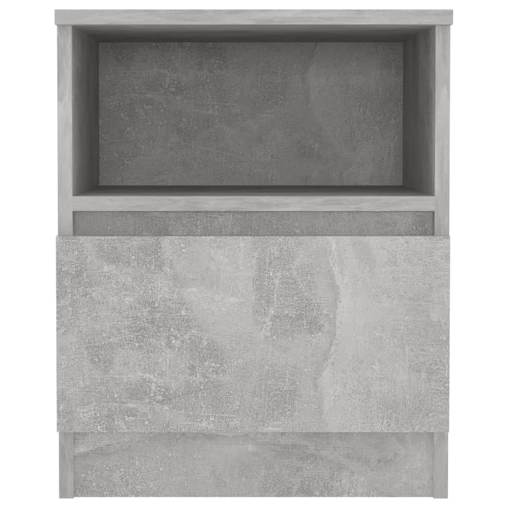 Bedside tables 2 pcs made of wood, cement grey