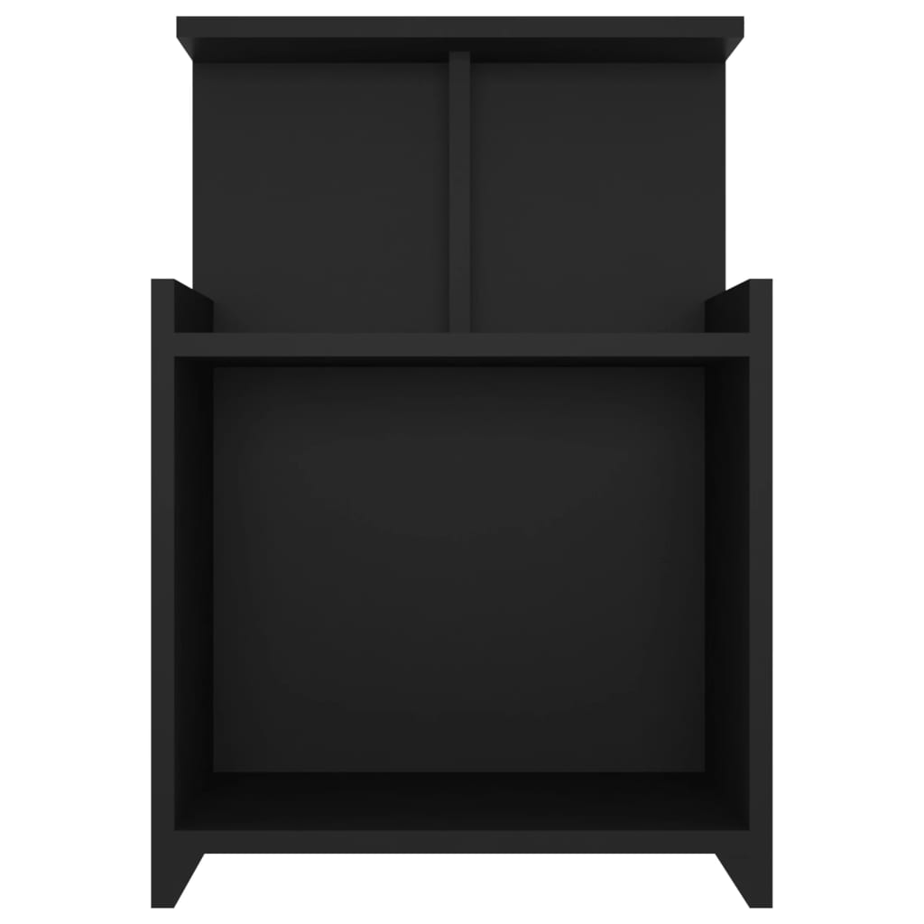 Bedside table 40x35x60 cm black wood derivatives
