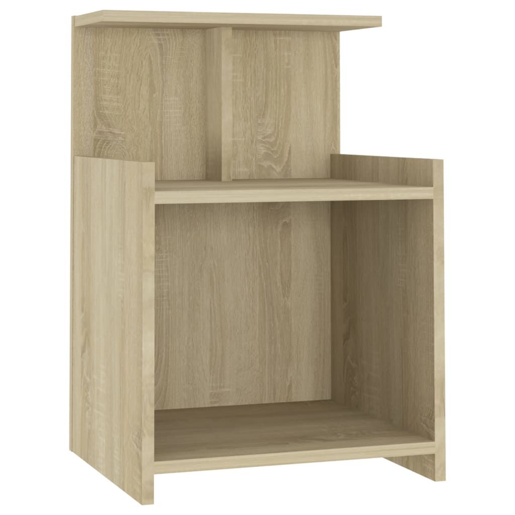 Bedside tables 2 pcs made of wood, Sonoma oak