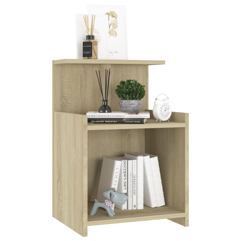 Bedside tables 2 pcs made of wood, Sonoma oak