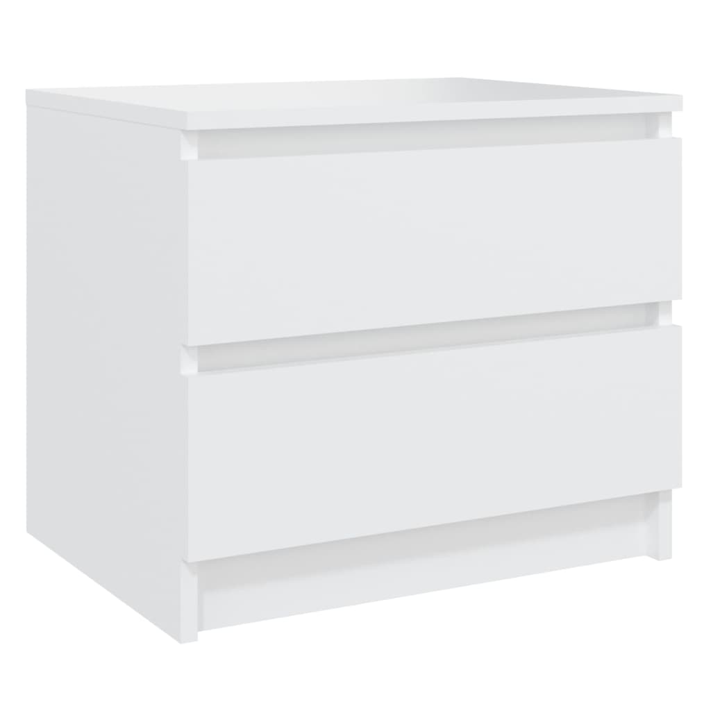 Bedside tables 2 pcs wood derivatives white