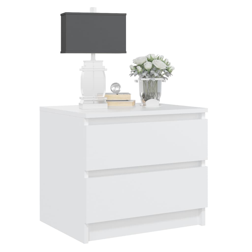 Bedside tables 2 pcs wood derivatives white