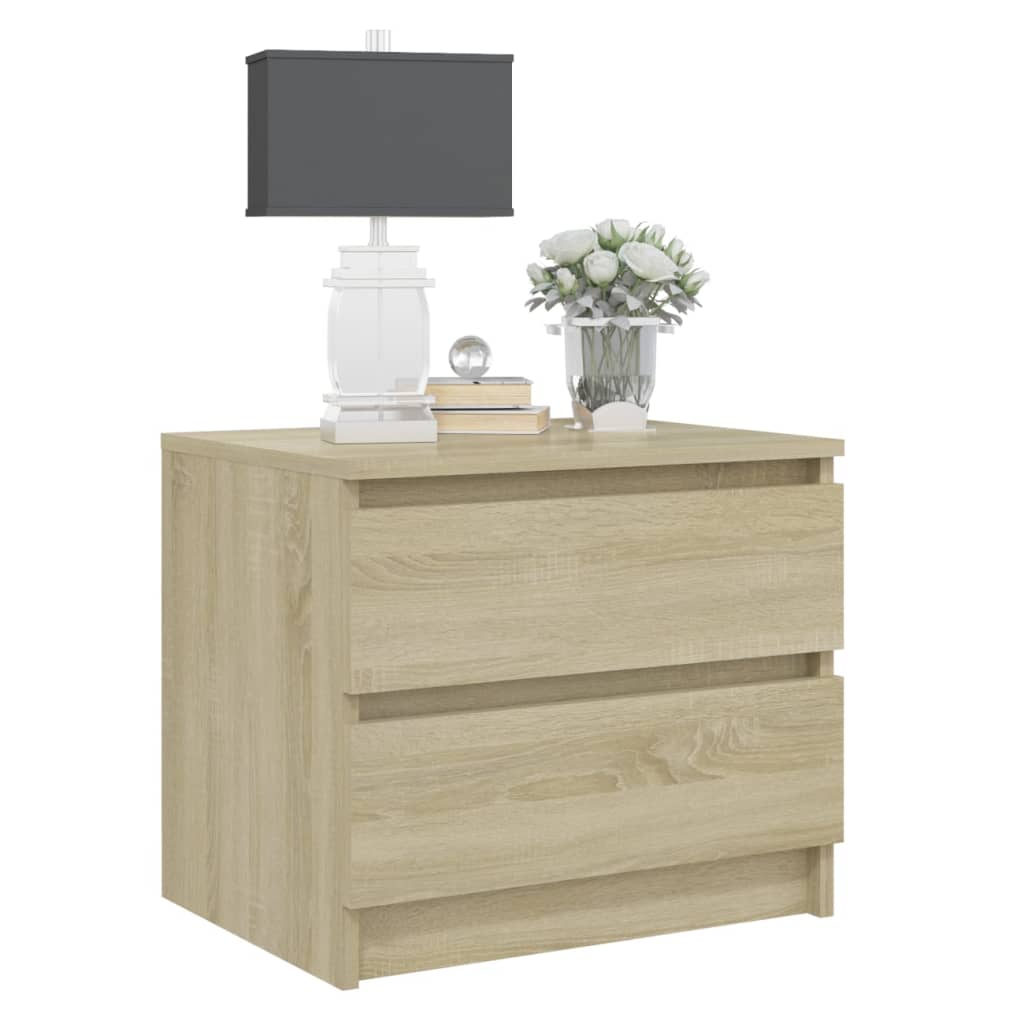 Bedside table made of wood, Sonoma oak