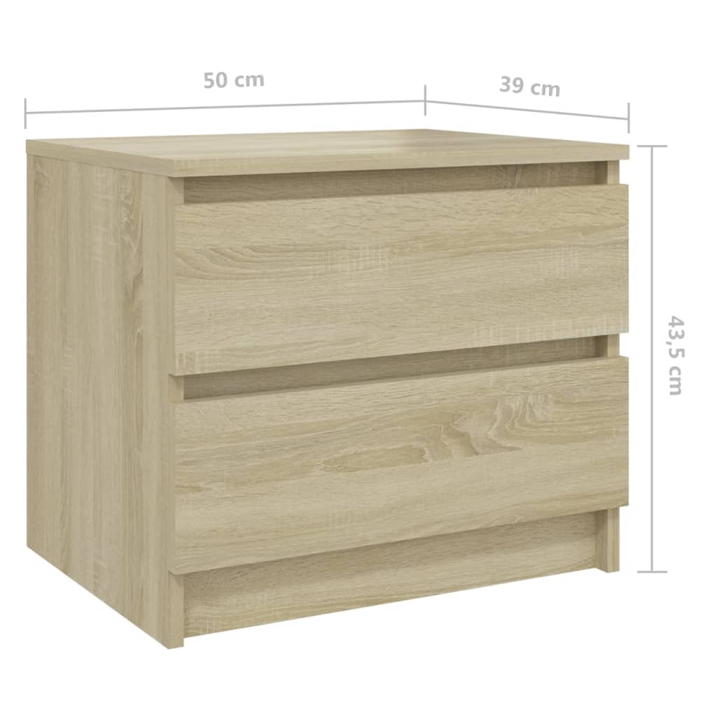 Bedside table made of wood, Sonoma oak