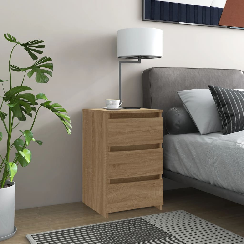 Bedside table 40x35x62.5 cm derived from Sonoma oak wood