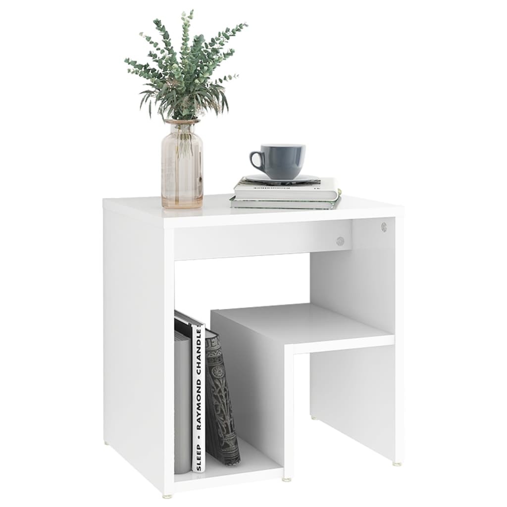 Bedside table 40x30x40 cm wood derivatives white
