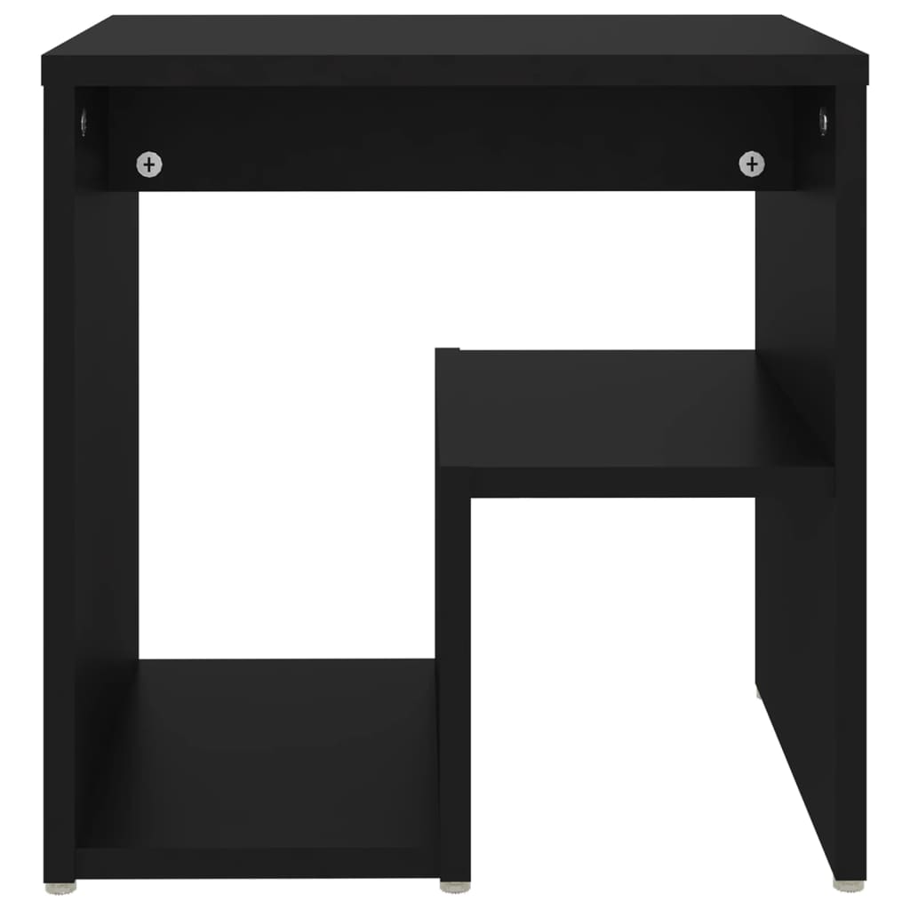 Bedside table 40x30x40 cm black wood derivatives