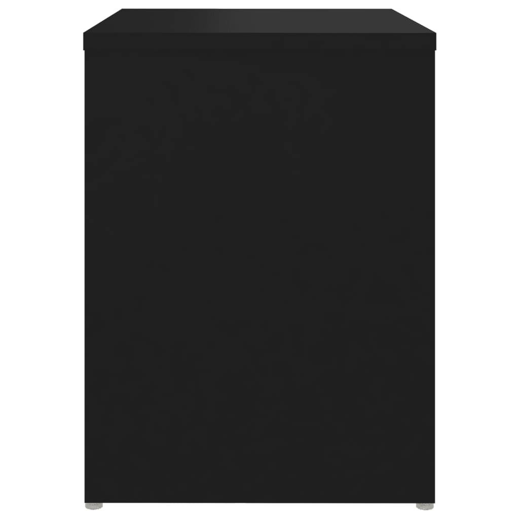 Bedside table 40x30x40 cm black wood derivatives