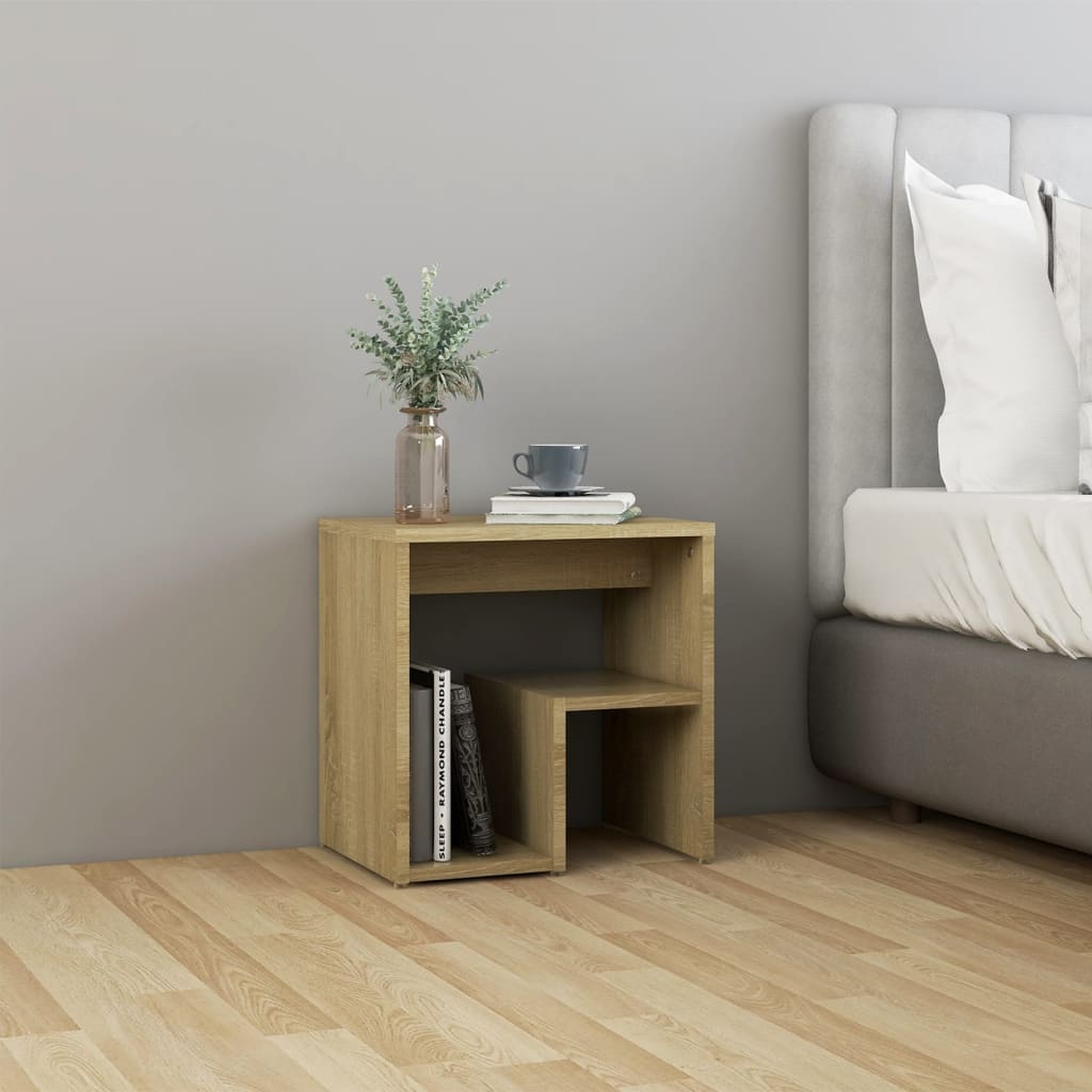 Bedside tables 2 pcs made of wood, Sonoma oak
