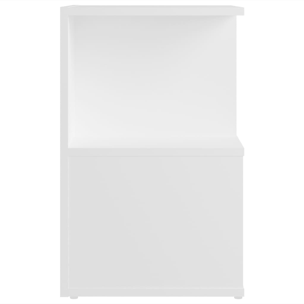 Bedside tables 2 pcs 35x35x55cm wood derivatives white