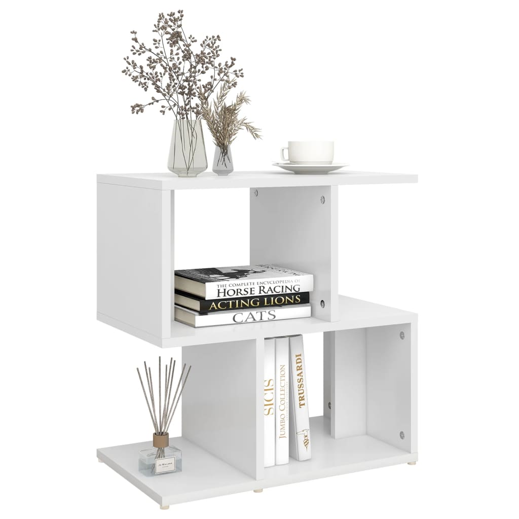 Bedside table 50x30x51.5 cm white wood derivatives