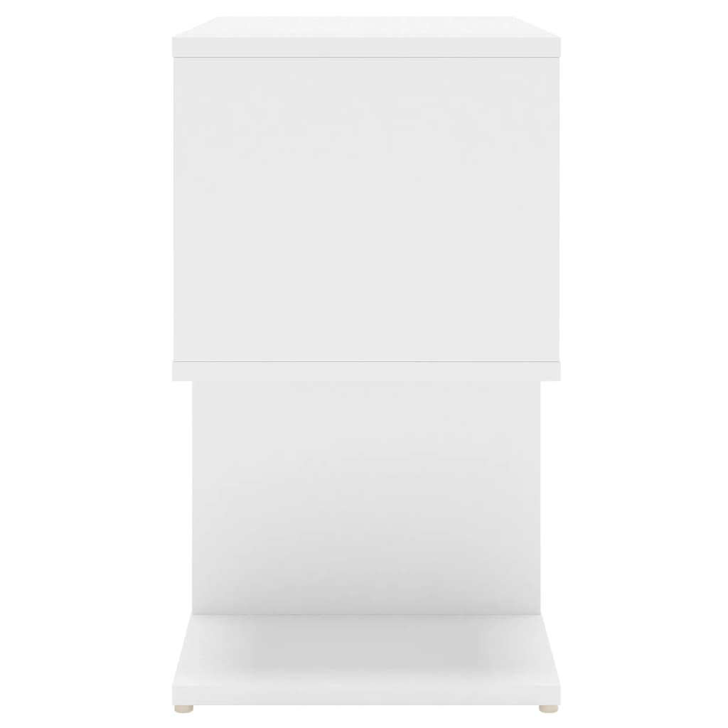 Bedside table 50x30x51.5 cm white wood derivatives