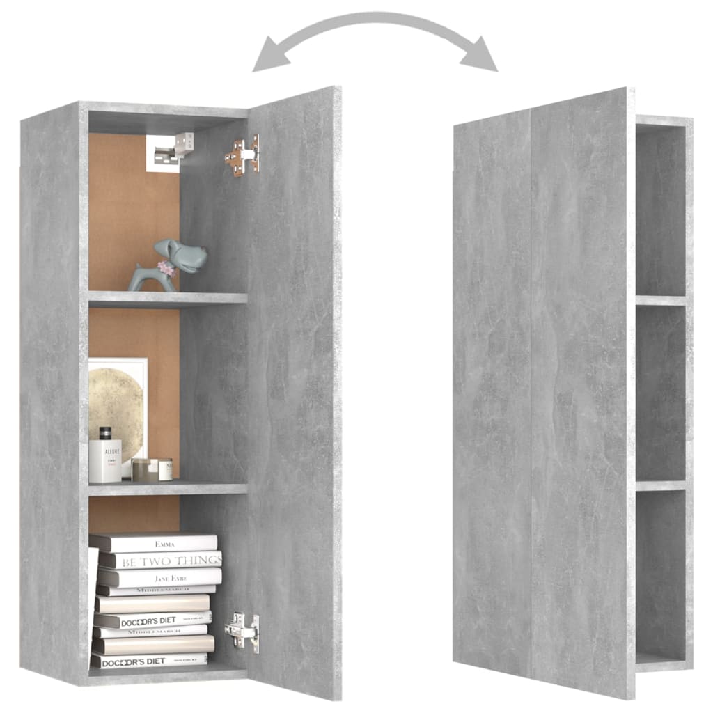 10 pcs cement grey plywood TV furniture set