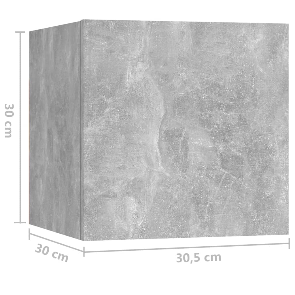 10 pcs TV furniture set wood derivatives gray cement